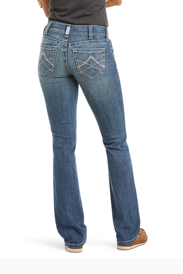 Ariat R.E.A.L. Mid Rise Stretch Icon Stackable Straight Leg Jeans