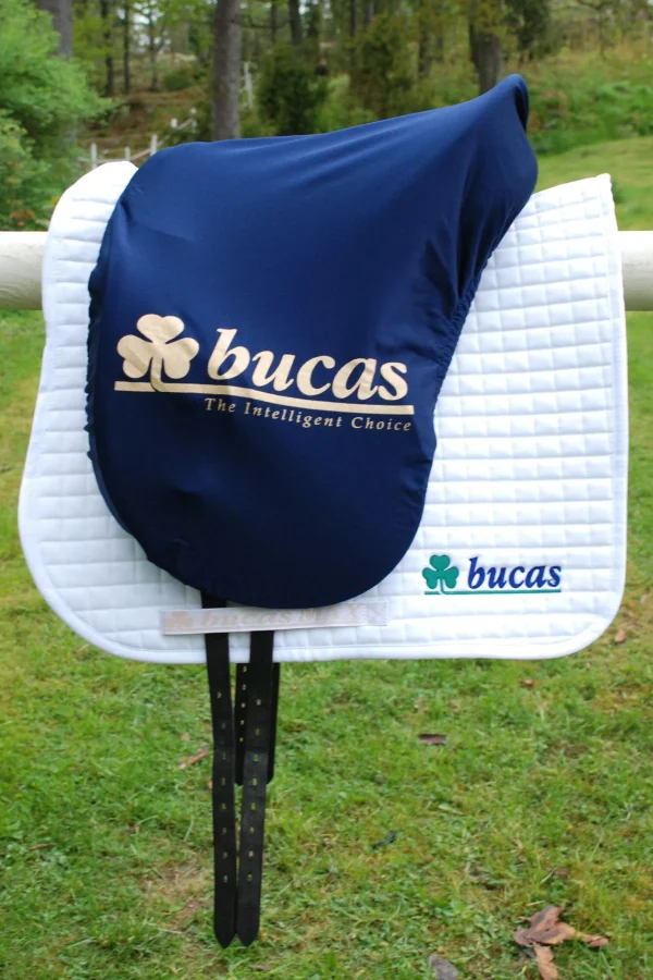 Bucas Max Saddle Cover, Shaped, Navy/Bucas logo