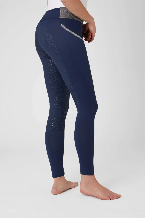 Full Seat Riding Tights for Women with Glitter Waist