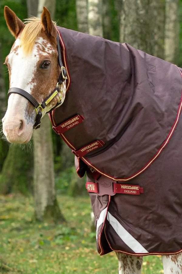 Horseware Amigo Bravo 12 Plus Turnout Rug With Detachable Neck, 100g