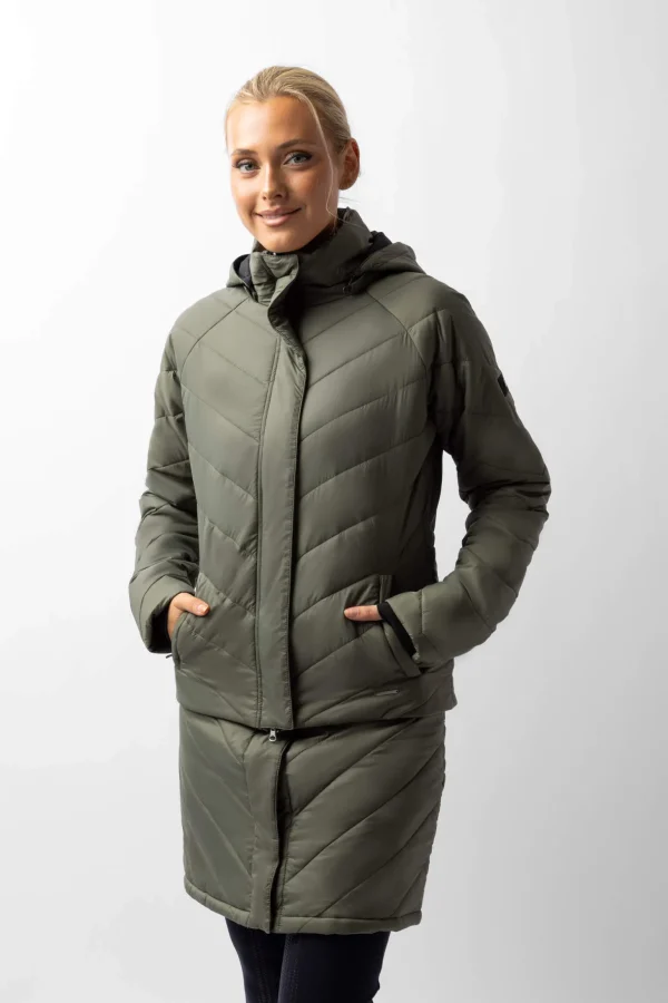 Horze Aurora Padded Parka Riding Riding Jacket with Removable Skirt