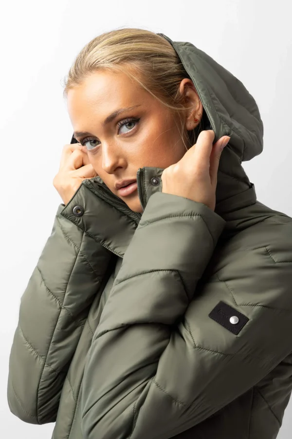 Horze Aurora Padded Parka Riding Riding Jacket with Removable Skirt