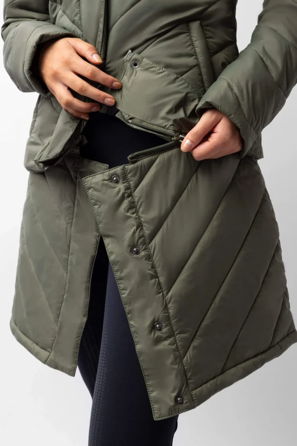 Horze Aurora Padded Parka Riding Riding Jacket with Removable Skirt