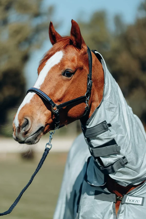 Horze Leather Halter with Crystal Nose Band