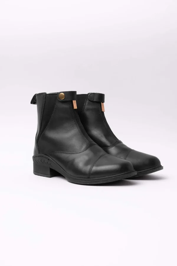 Horze Rose Leather Jodphur Boots with Front Zipper