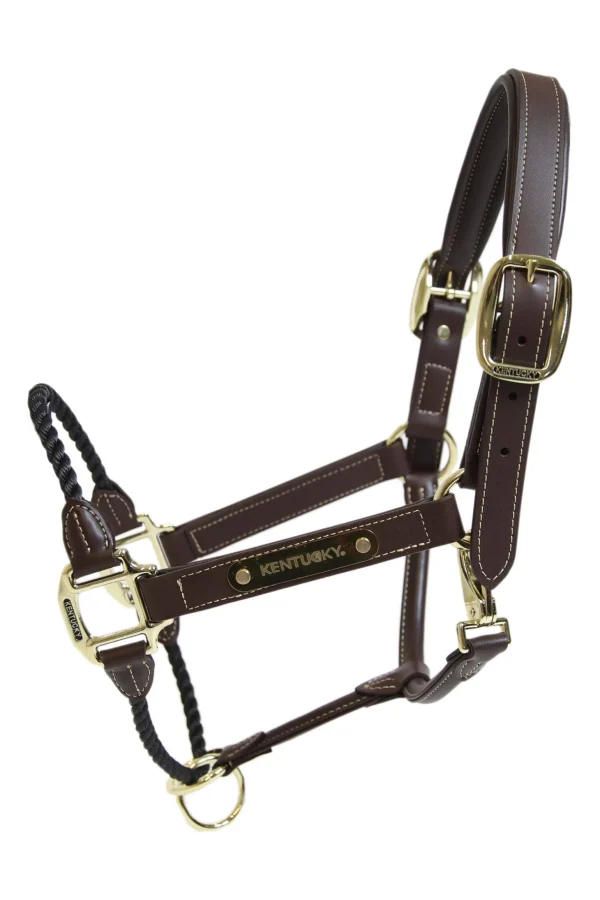 Kentucky Horsewear Leather Rope Halter