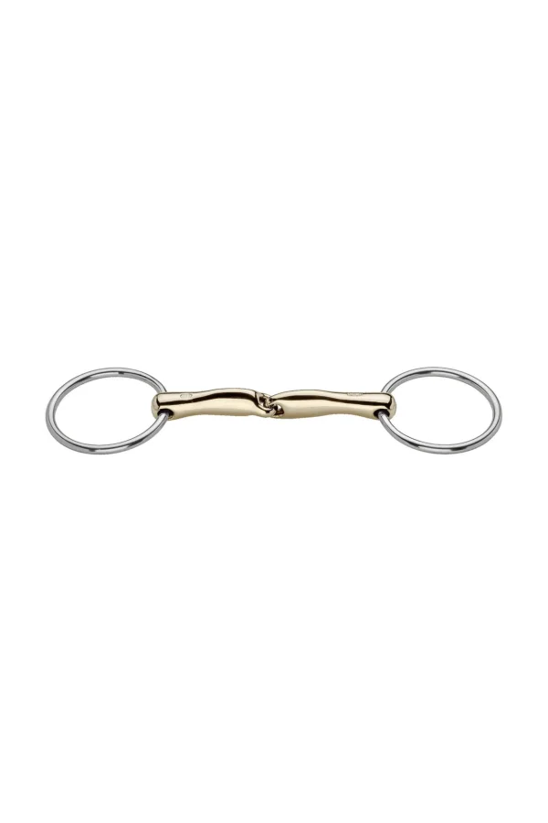 Sprenger Novocontact Loose Ring Snaffle 14mm Single Jointed Sensogan 70mm Stainless Steel Rings